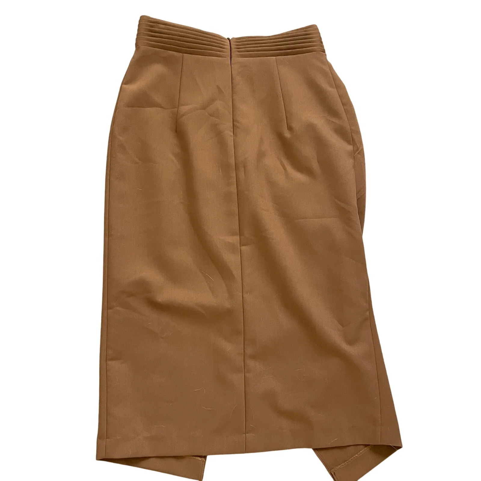 Modelivree Faux Wrap Midi Skirt Caramel Brown Size Large - Image 6