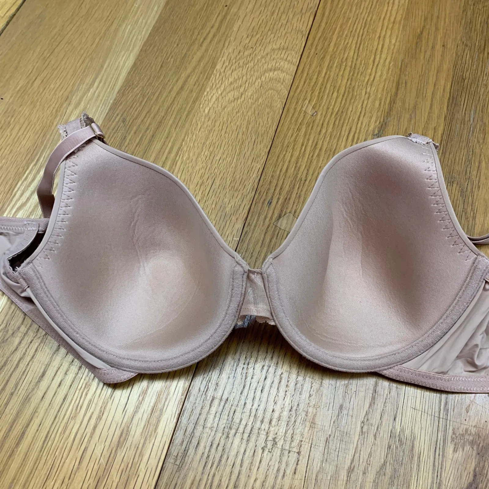 Natori Bra Womens Size 36C Full Coverage Underwire Beige Lace Lightly Lined - Image 3