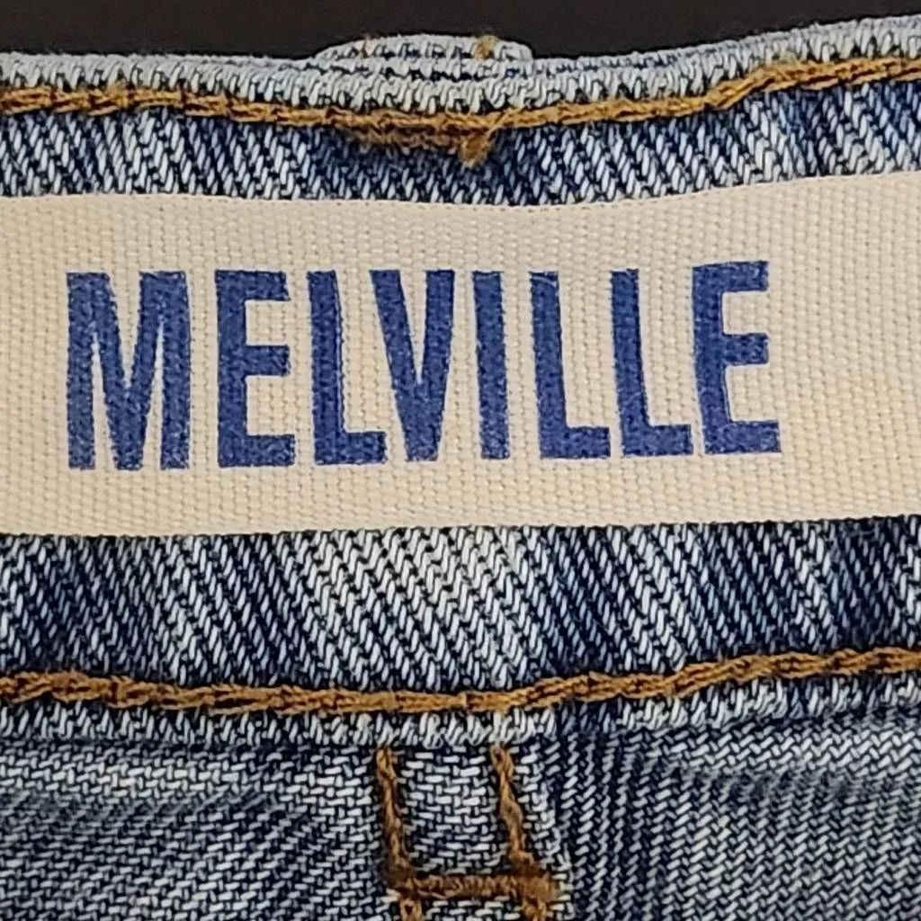Melville Cuffed Button-Fly Jean Shorts Size 26 Brandy Melville Distressed Shorts - Image 7