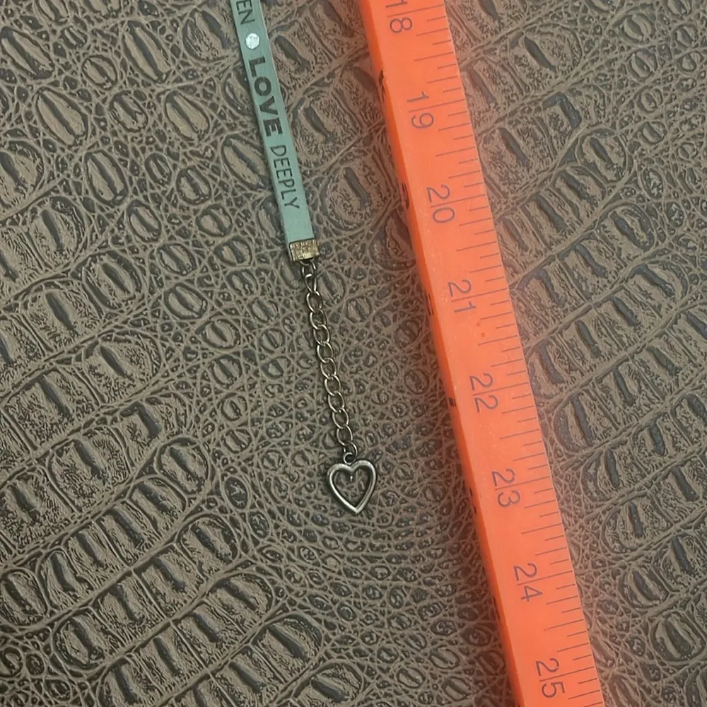 Green Faux Leather “Live Laugh Love” Wrap Bracelet - Image 6