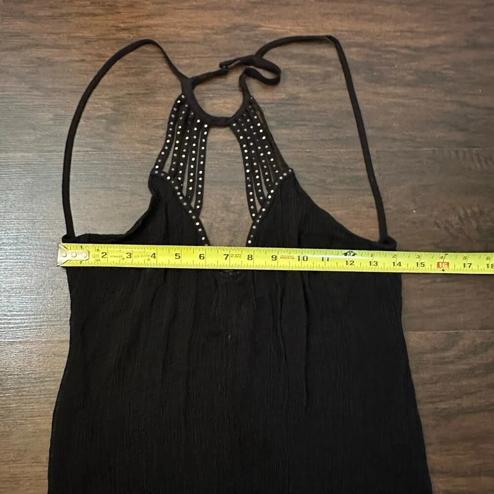 Pins & Needles UO black semi-sheer backless tank top size M - Image 11
