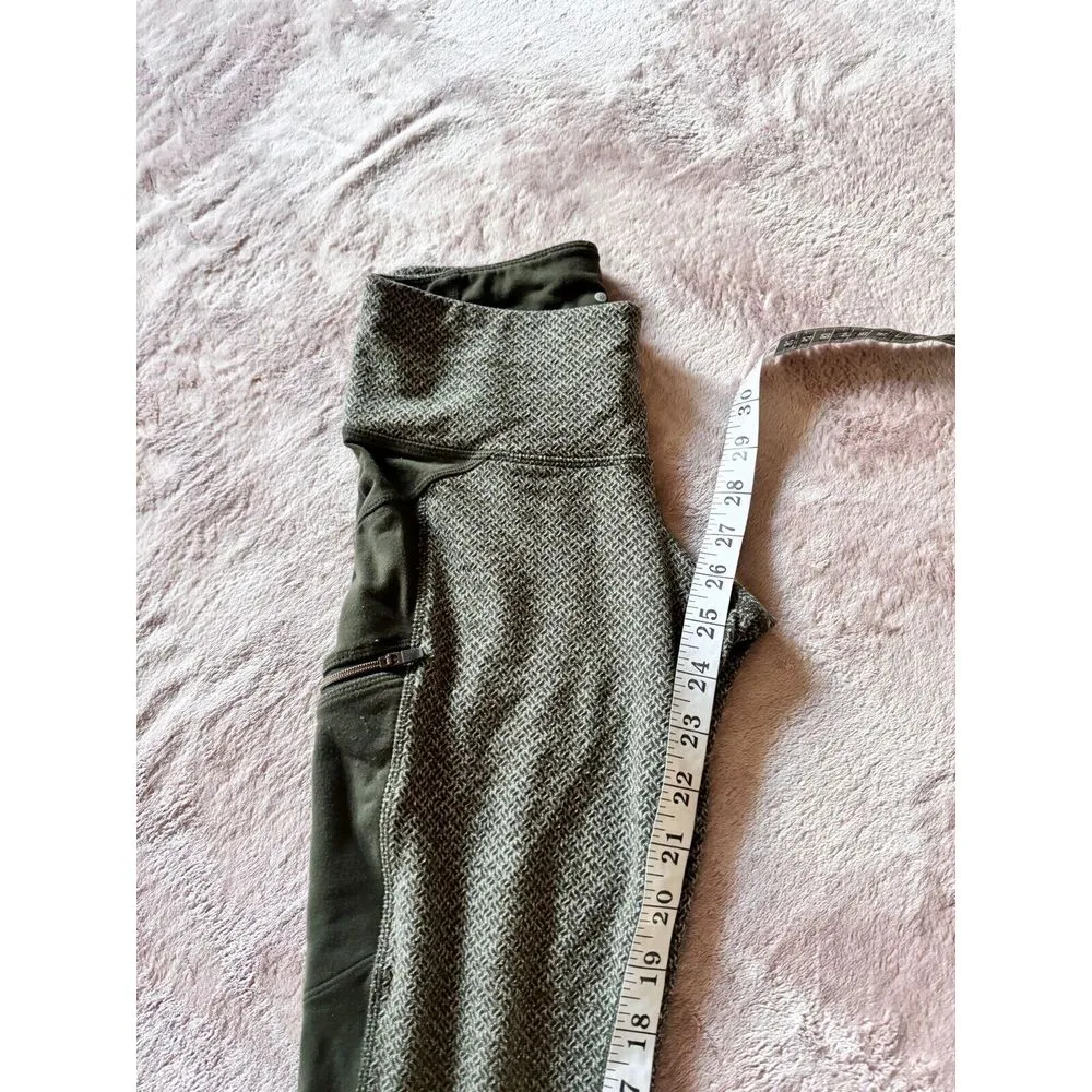 Athleta‎ Womens Olive Green Criss Cross Drifter Tights size 2Xsmall - Image 8