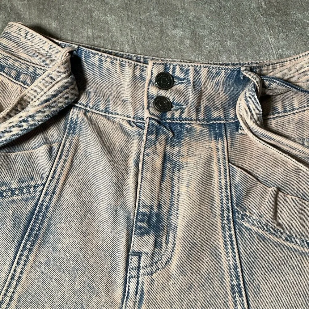 Joie Casen Size 27 Denim Wide Leg Crop Tie Waist Pink Pants Jeans preppy NWOT - Image 6