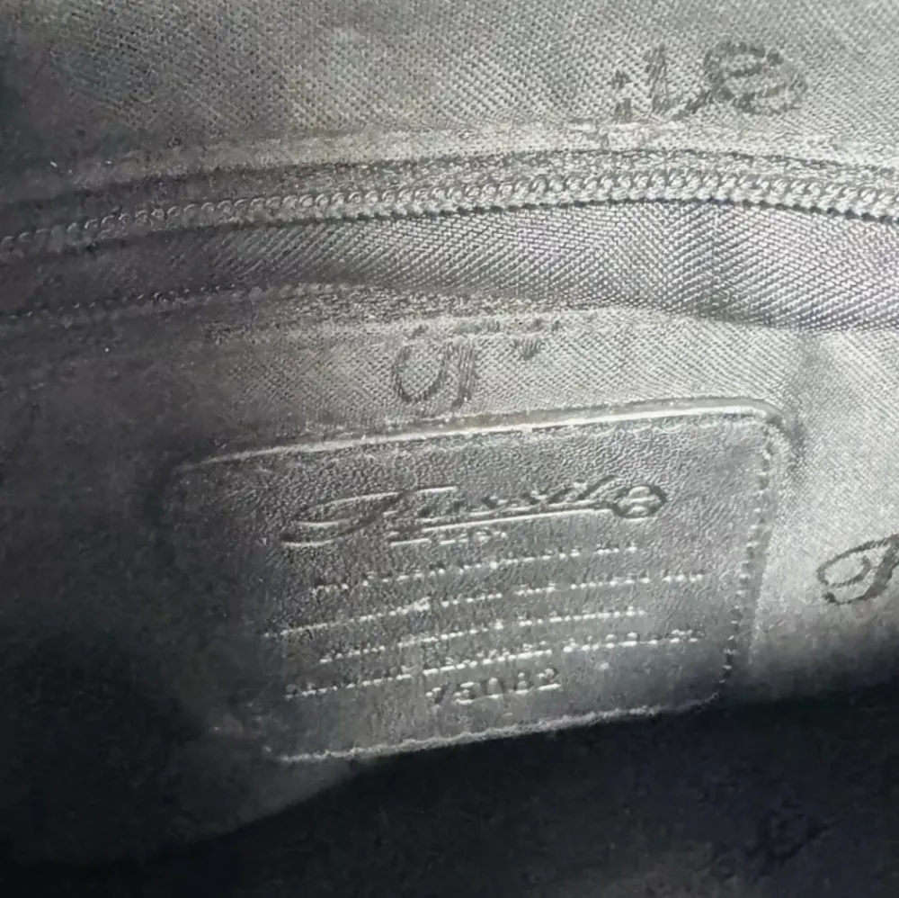 Vintage Fossil #75082 Genuine Black/metalli Leather Shoulder Crossbody Bag Purse - Image 7