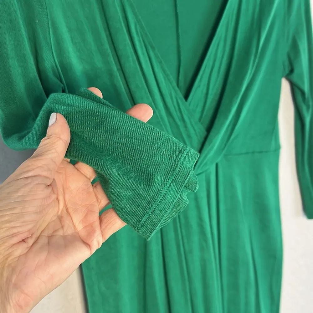 Old Navy Green Wrap Dress 100% Rayon St Patrick’s Day Vacation Resortwear Small - Image 3