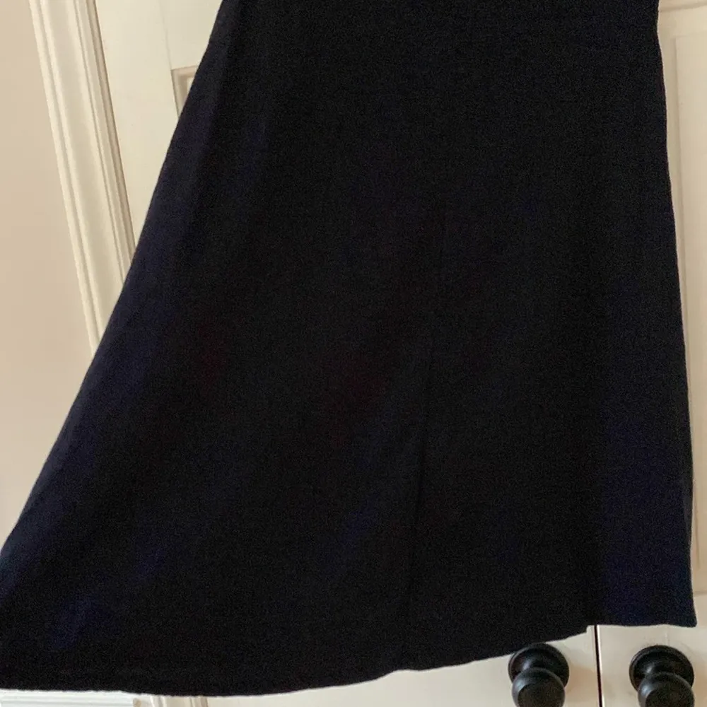 T Tahari Sleeveless Collared Linen Dress Lightweight Navy Blue Size 4 Blend - Image 3
