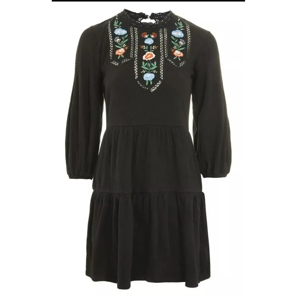 Topshop dress Size 4 NWT Read Embroidery was Sundance pretty boho free people - Image 5