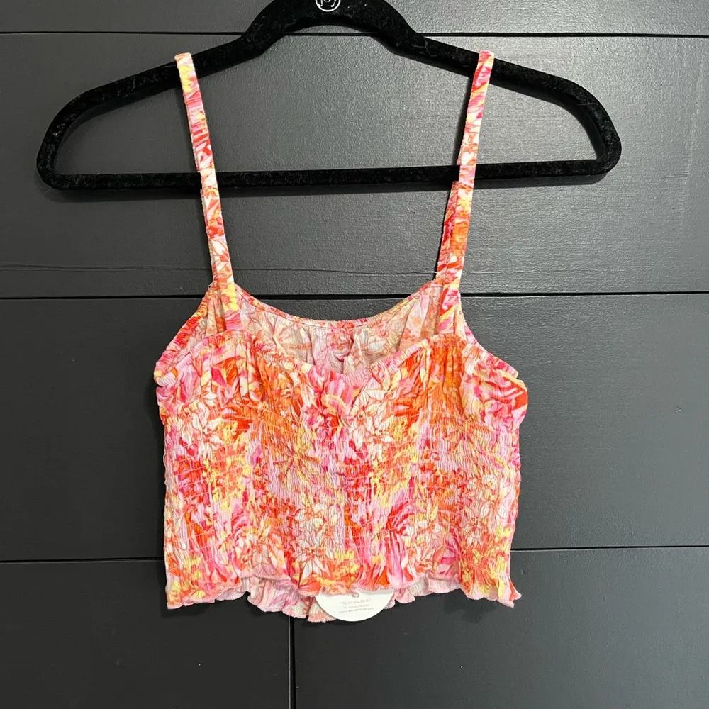HIPPIE ROSE Tuti Fruiti Ruched Floral Tank Top Women’s Sz Small NWT - Image 3