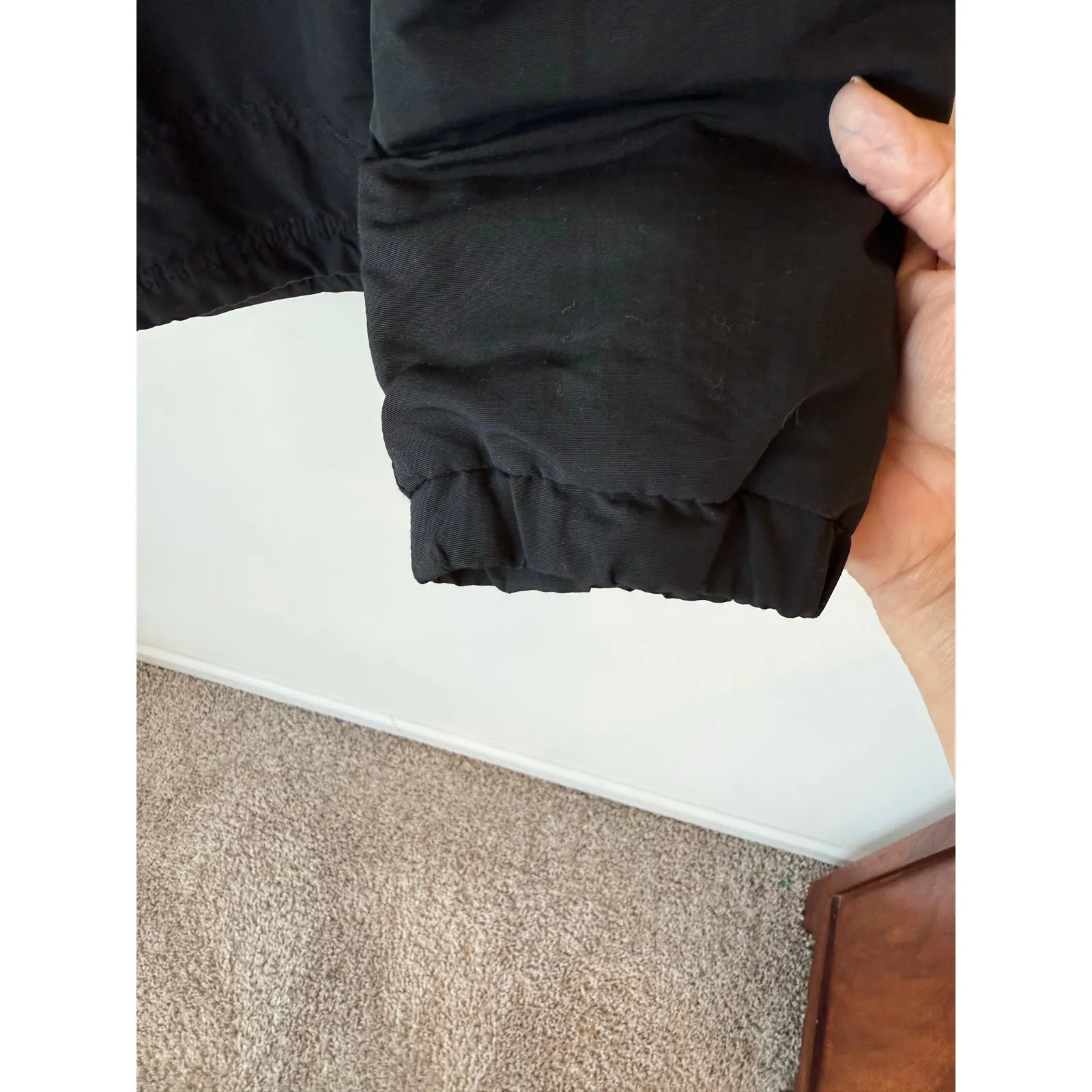 L.L. Bean Mountain Classic Insulated Hoodie Anorak Jacket Black Men's Size Small - Image 5