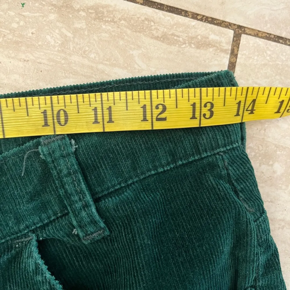 Levi’s Vintage 60s 70s White Tab Green Corduroy Flare Bell Bottom Jeans 28x31 - Image 5