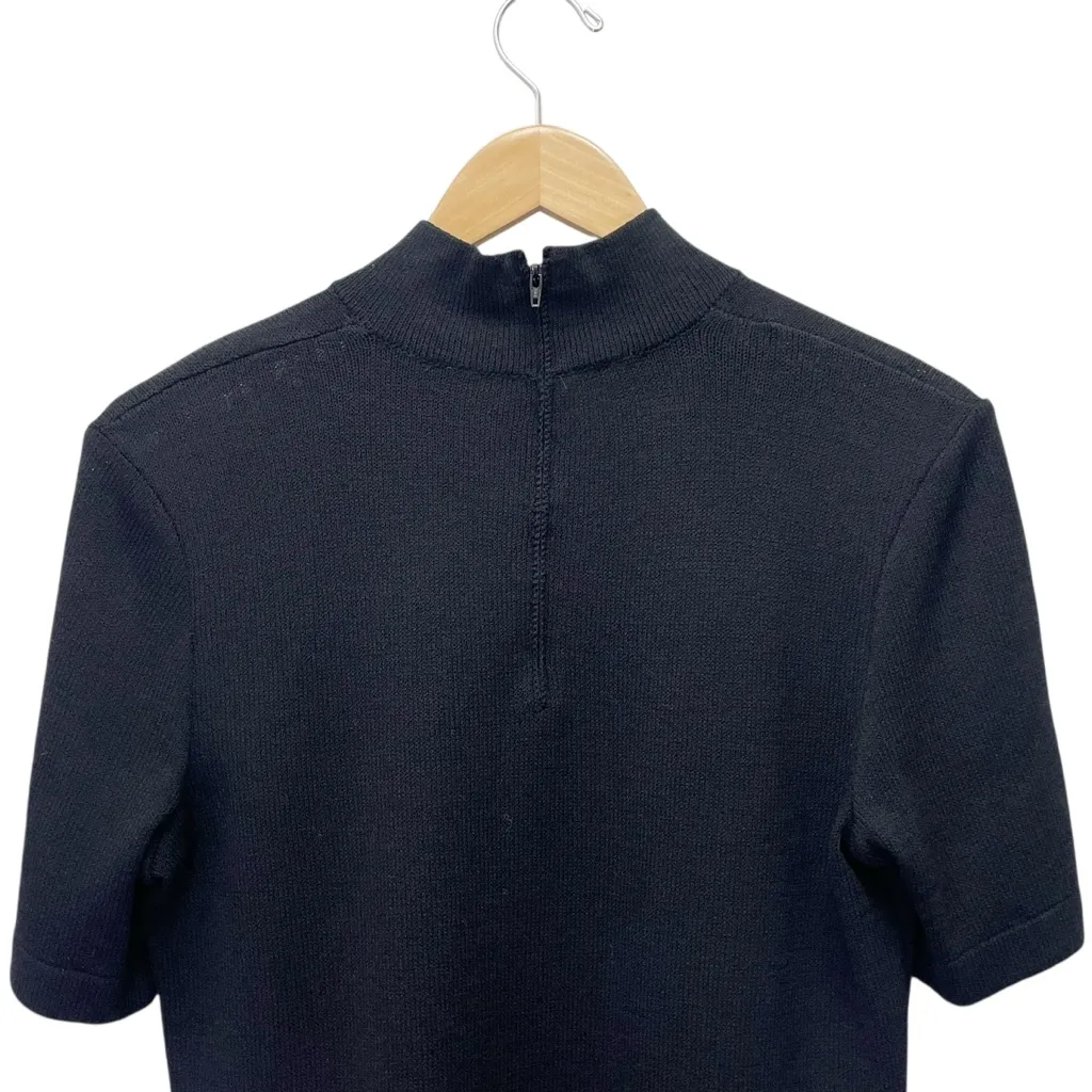 St. John Basics Santana Knit 2 Pc Set Black Top Sz S & Skirt Sz 6 Classic USA - Image 7