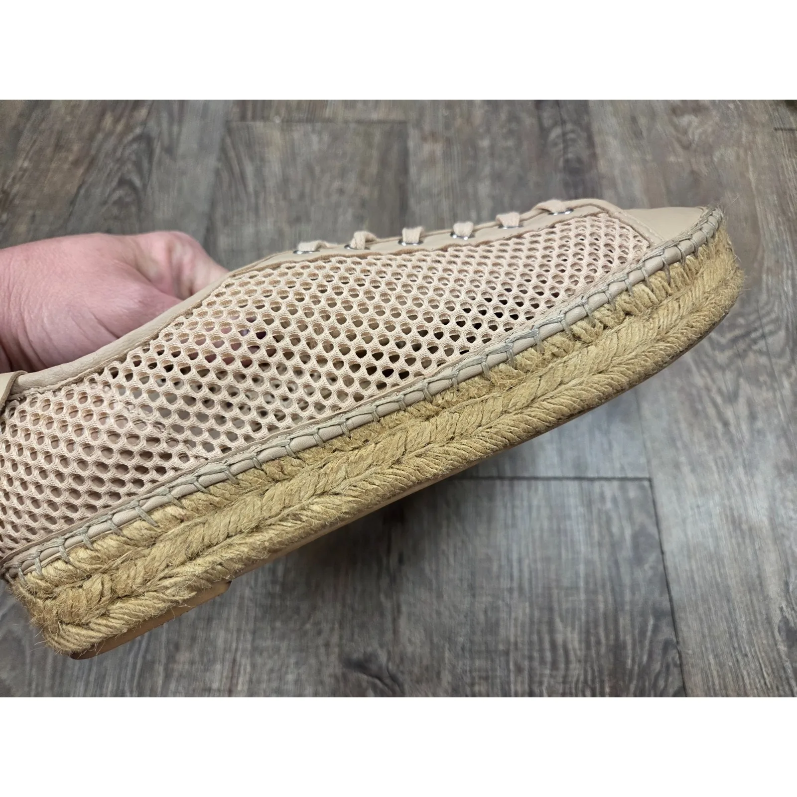 Marc Fisher LTD Macey Perforated Sneaker Beige Tan Shoes Size 10 - Image 7