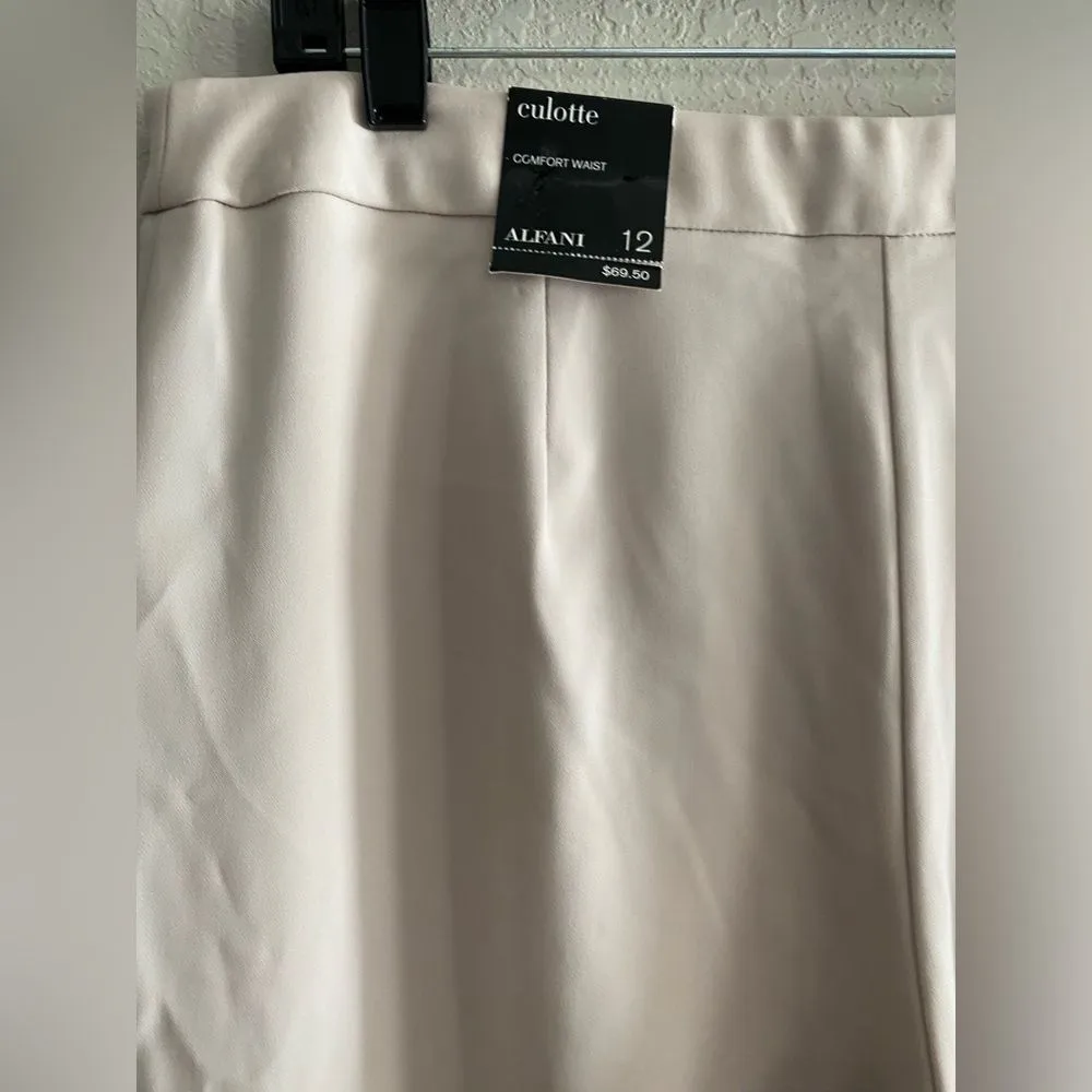 NWT Alfani Women's Belted Culotte Pants Comfort Waist Office Size 12 - Image 6
