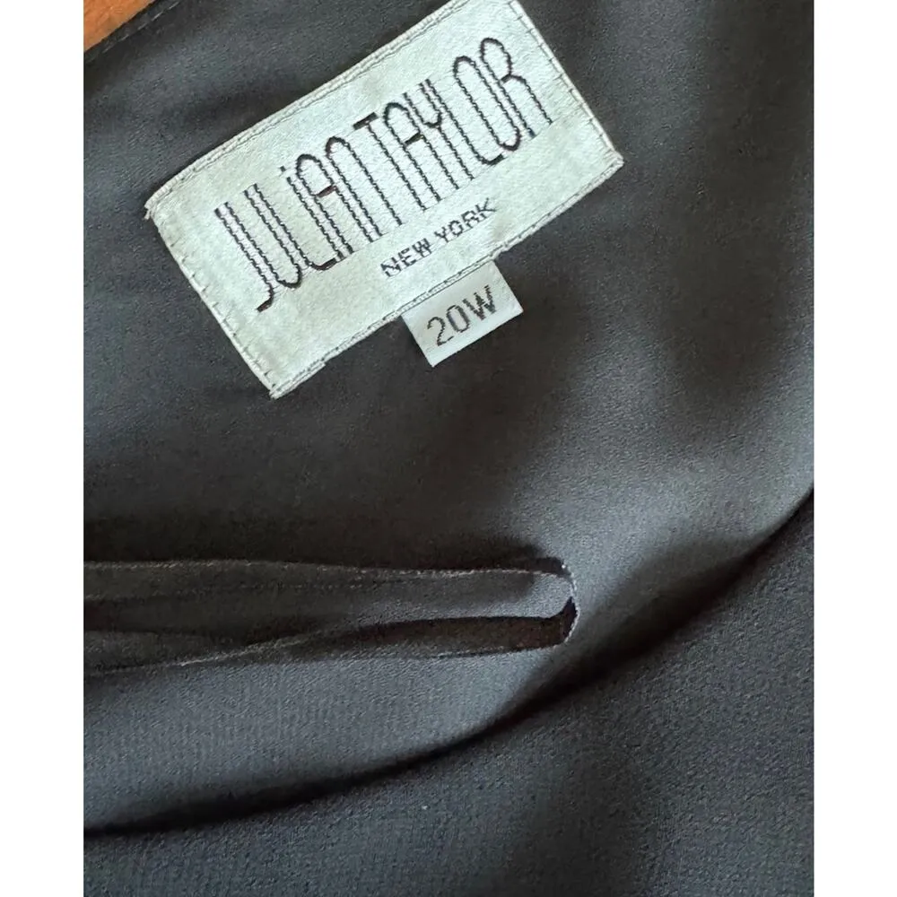 Julian Taylor 20W Plus Size Black Dress 3/4 Length Sparkle Night Out New York - Image 4