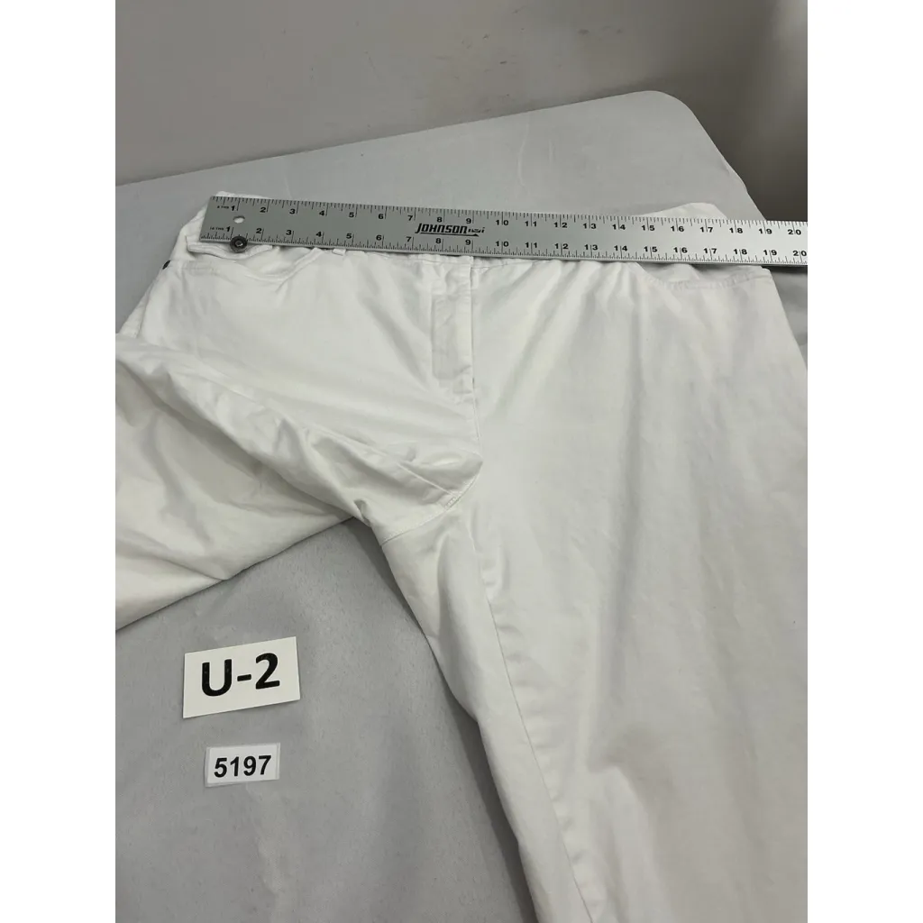 Womans Ruby Rd Favorites Capri Pants 16 White Stretch Stud Accents - Image 5