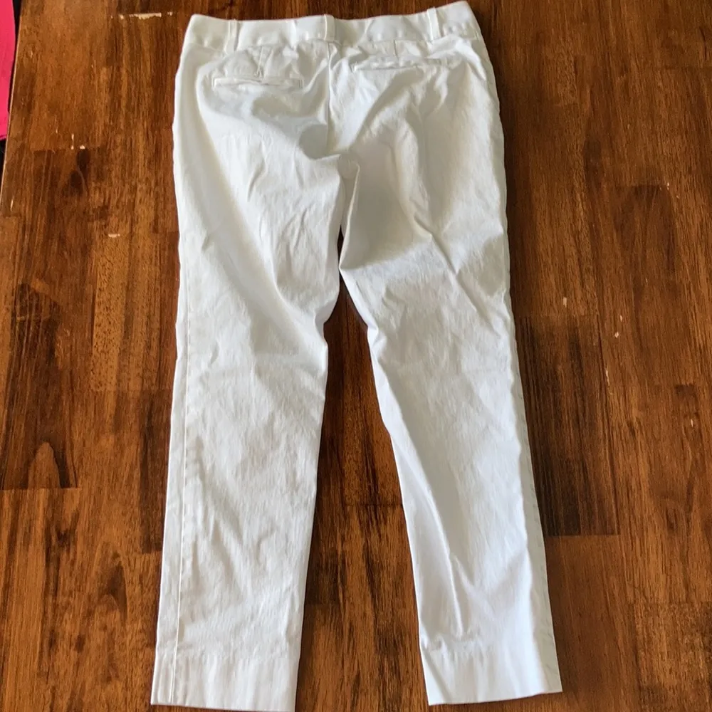 Banana Republic White Hampton Pant Petite Brunch Formal Business Preppy Size 0P - Image 9