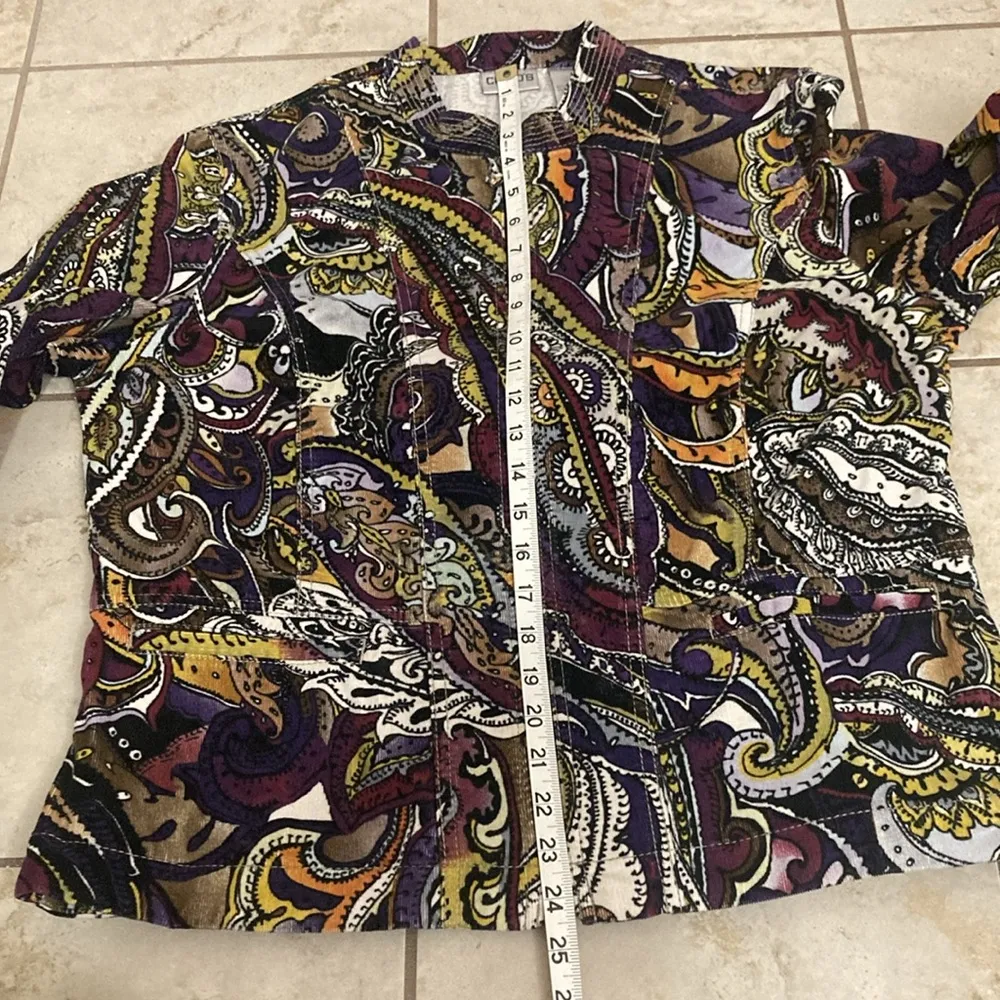 Chico’s Paisley Printed Corduroy Jacket - Image 7