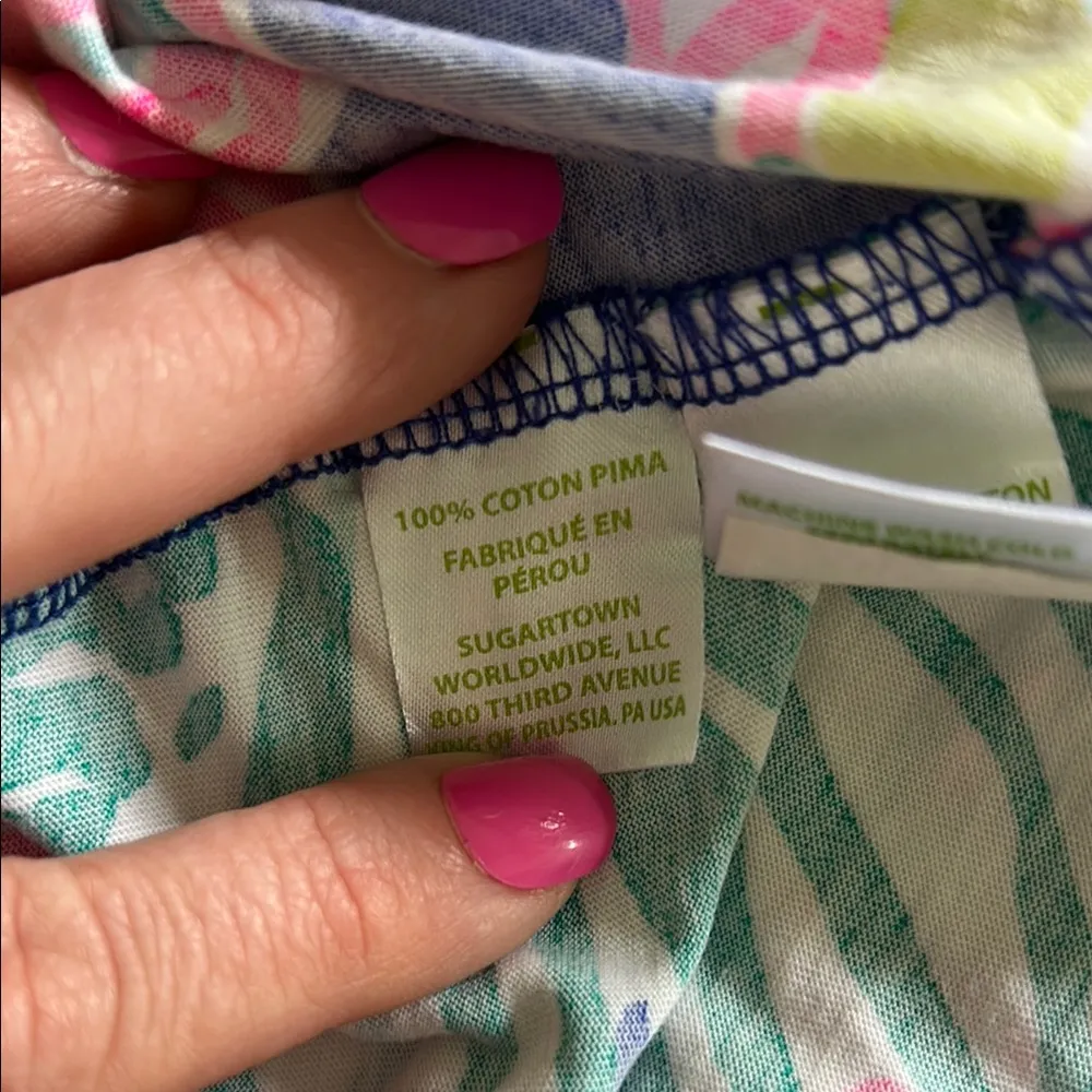 LILLY PULITZER BLYTHE TANK DRESS MINI CASA AZUL FLORAL PRINT WOMENS SIZE LARGE - Image 14