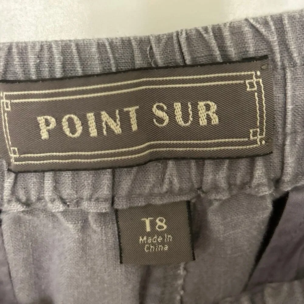 Women's Gray Jogger Pants Point Sur Linen Size 8 - Image 11