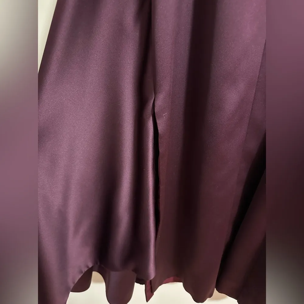 ROSE TAFT couture vintage satin strapless gown bolero set dress maxi inaugural Purple Size 10 - Image 5