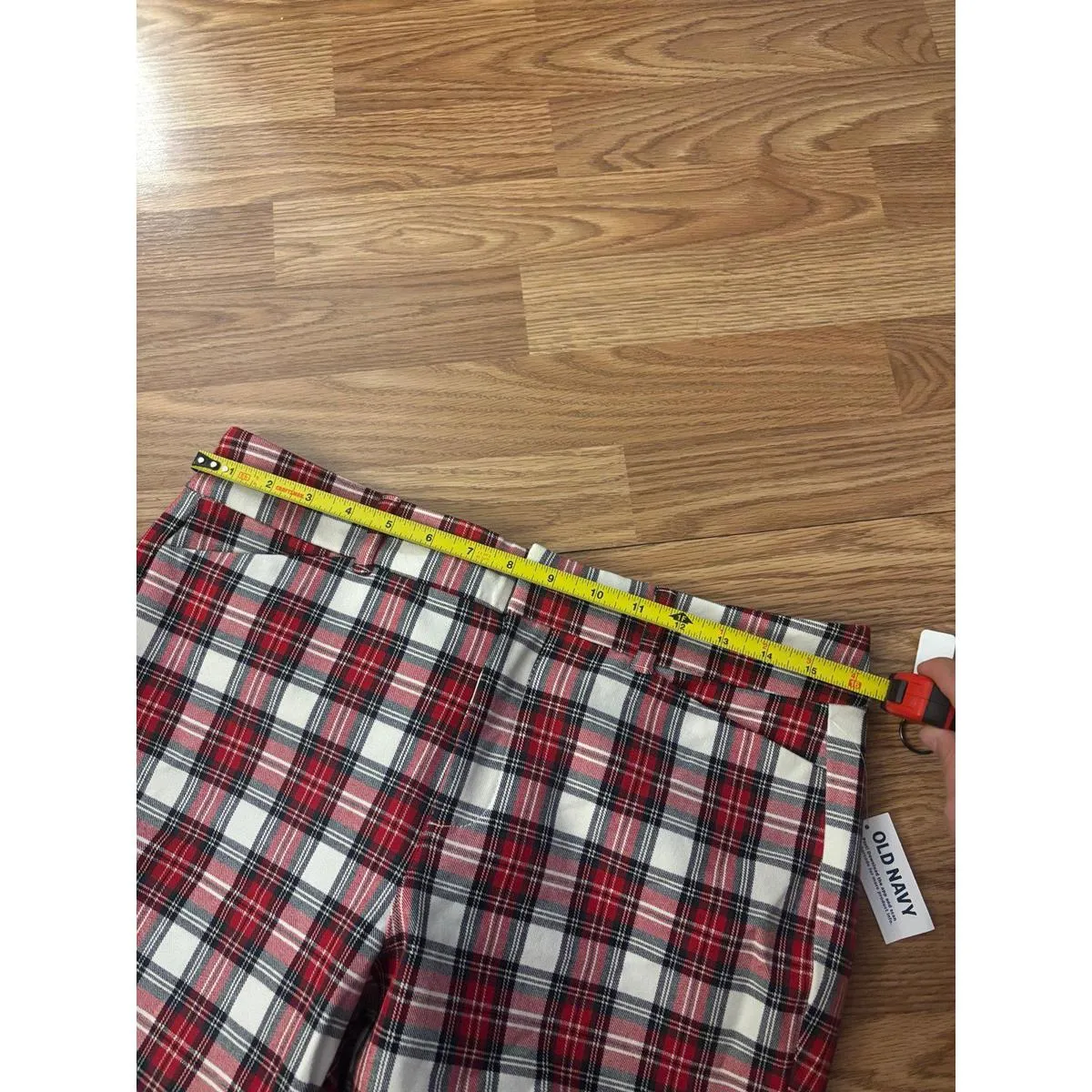 Old Navy Plaid High Rise Pixie Skinny Pants Size 10 Petite - Image 6