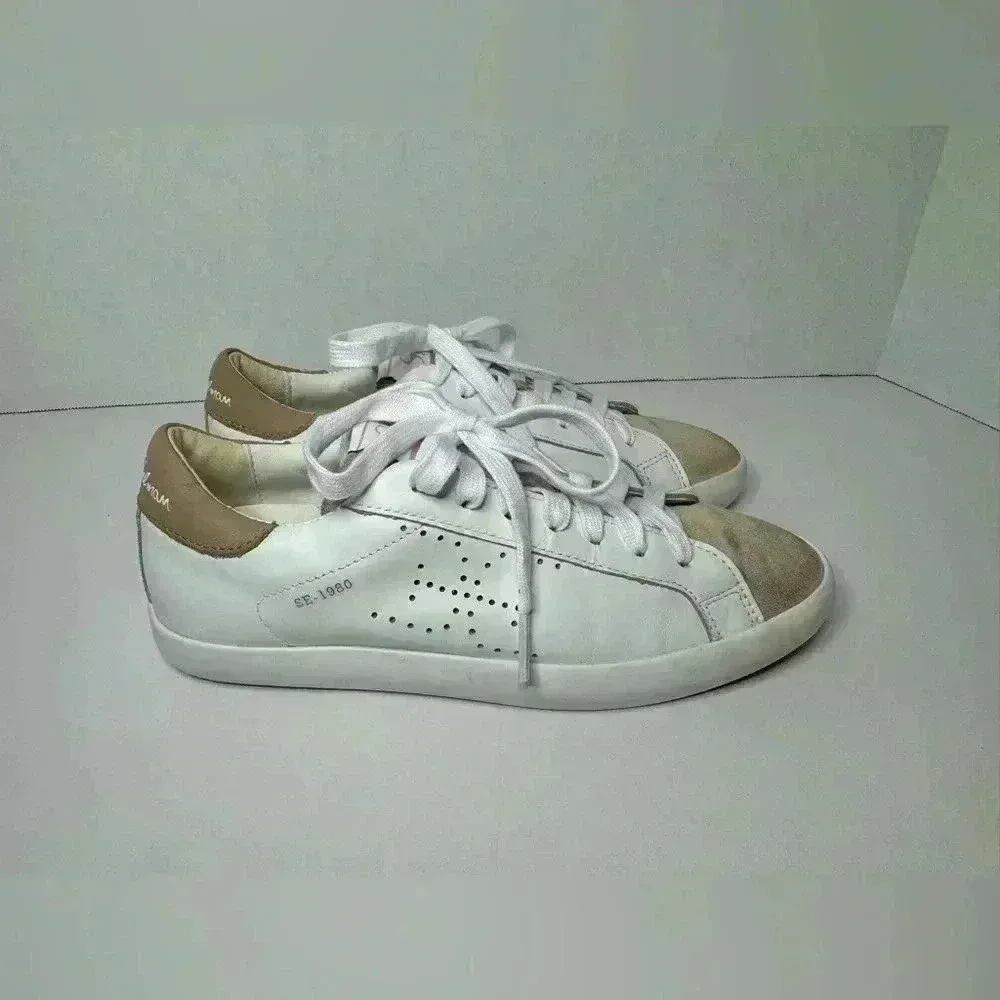 Sam Edelman Aubrie White Leather Sneakers‎ Size 6.5 - Image 4