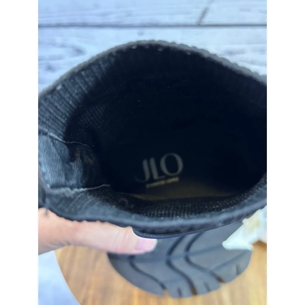 Women's JLO Black & White Sock Chunky Sneakers Size 9 - Image 13