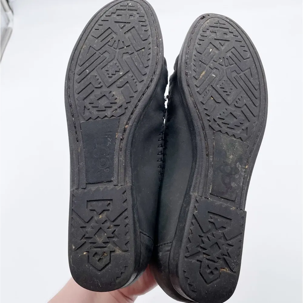 The Dingo Moc Women's Black Leather Lace Up Embroidered Moccasin Shoes Size 7M - Image 12