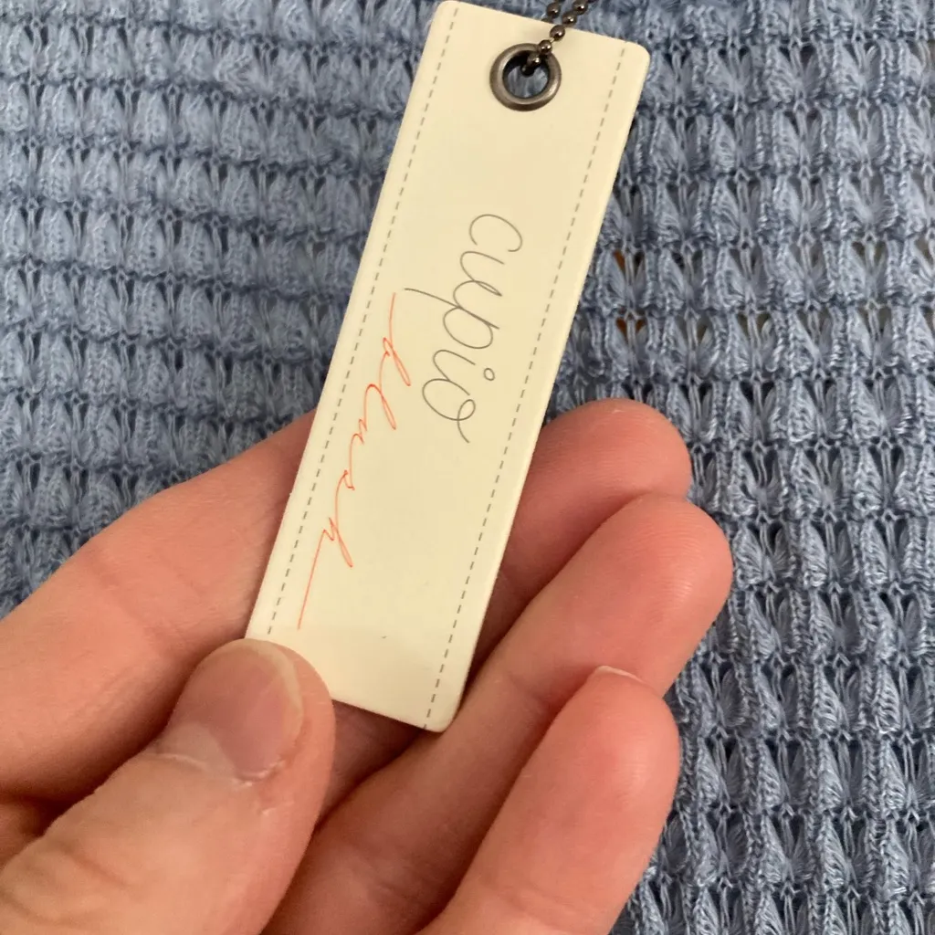 NWT Cupio Waffle Knit drawstring waist top S Small - Image 4