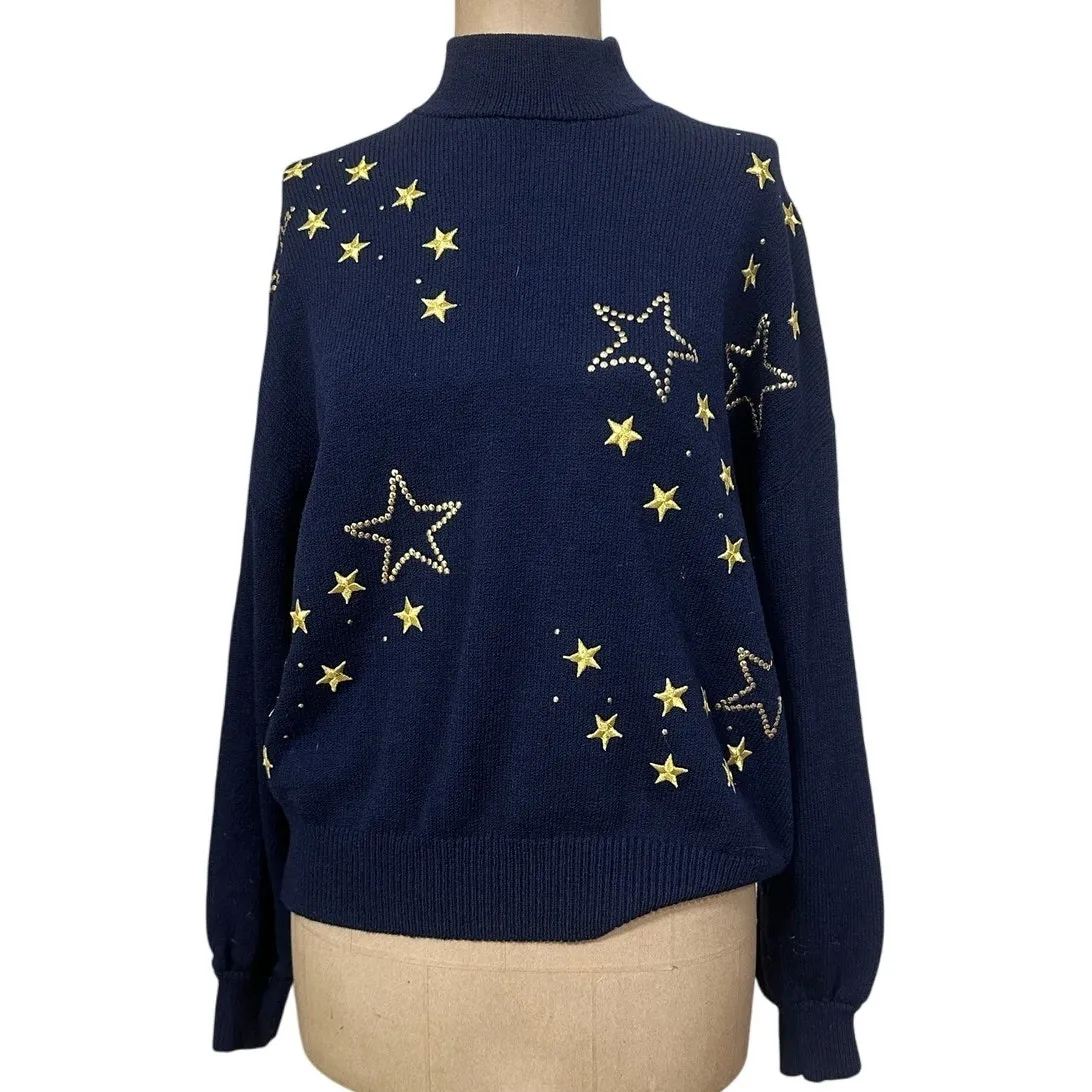 St. John Turtleneck Vintage Shooting Star Embroidered - Image 4