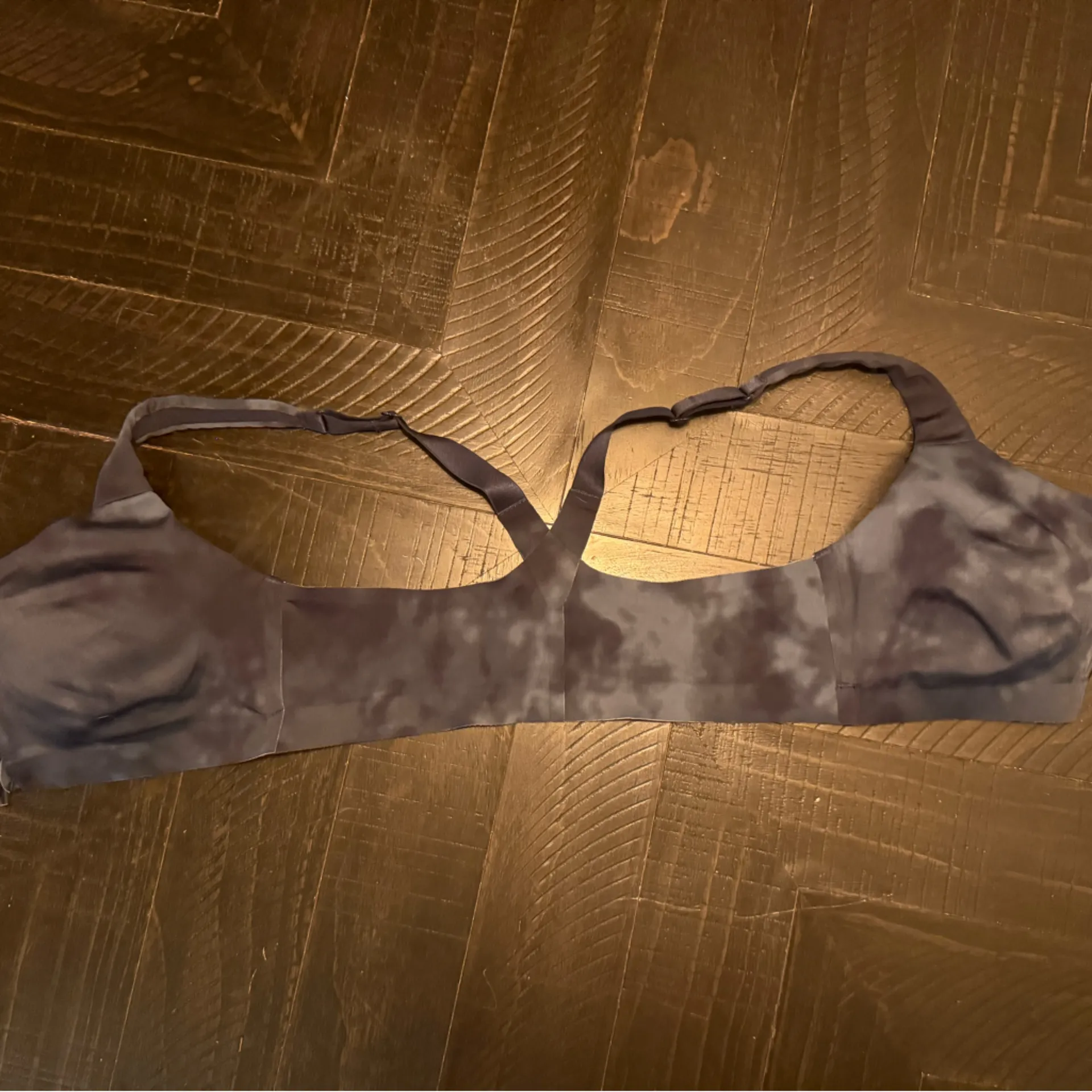 Victoria's Secret Knockout Navy and Grey / Light Blue Front Close Zip Sports Bra - Image 5