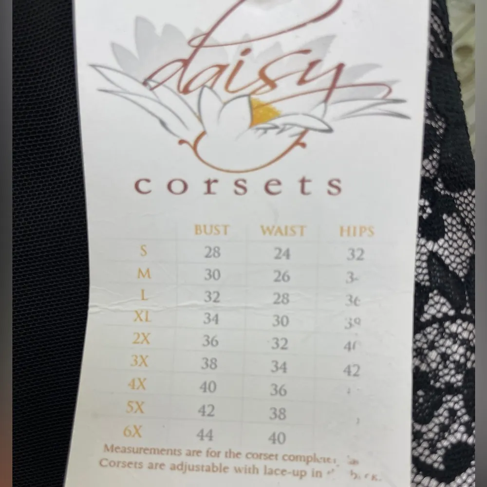 Black silver lace body shaper waist torso cinch sz S NEW - Image 7