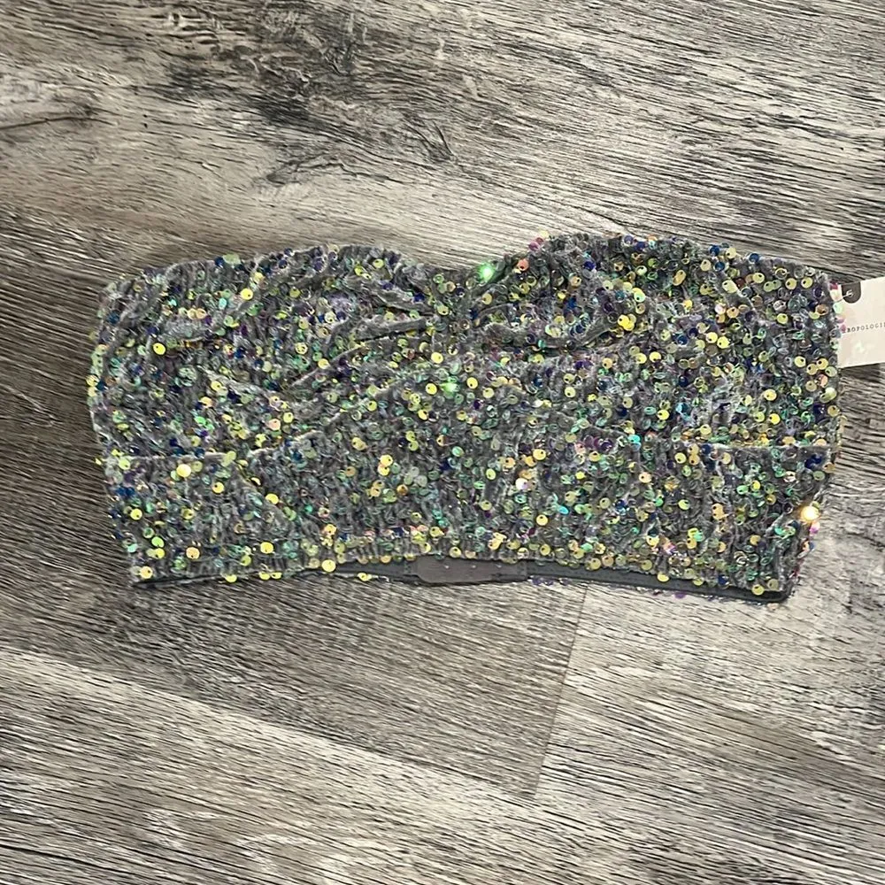 Anthropologie NWT The Eve Sequin Bralette: Bandeau Edition - S - Image 5