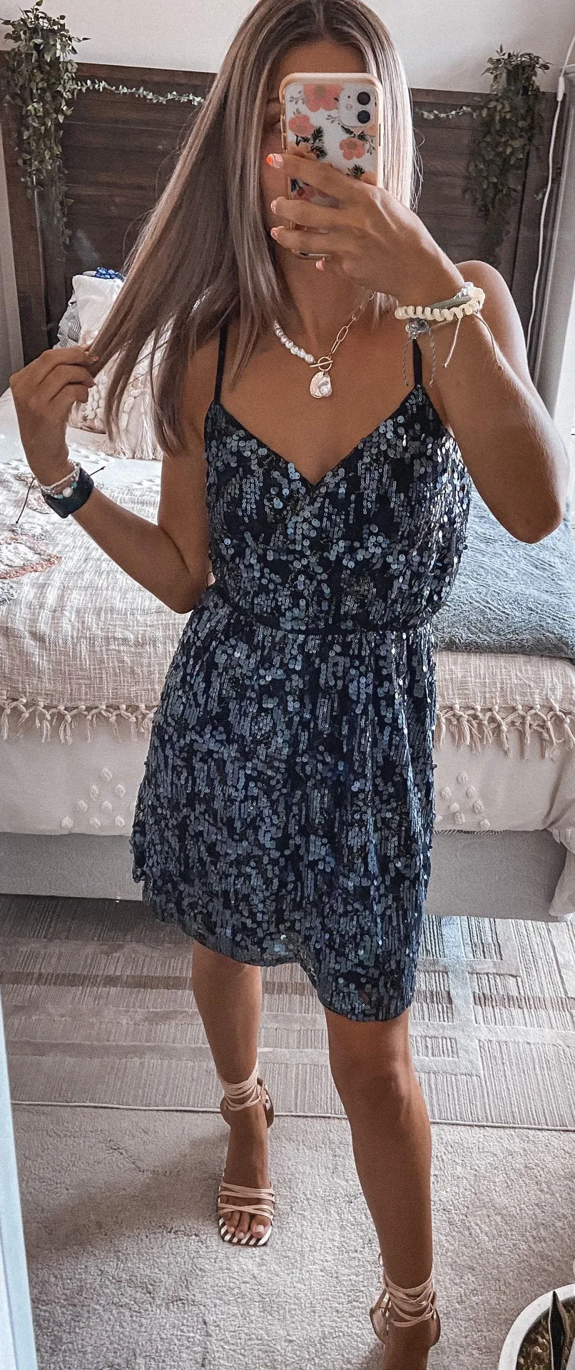 EXPRESS Black Sequin Dress  - Image 3