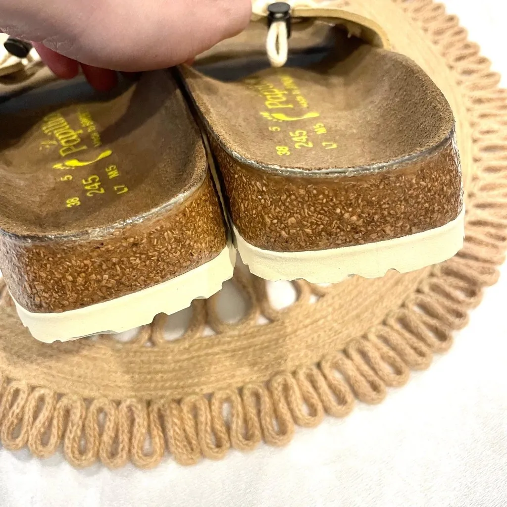 Birkenstock Papillio Masai Tan Suede Leather Slide Sandals Unisex Size 38 W7 M5 - Image 8