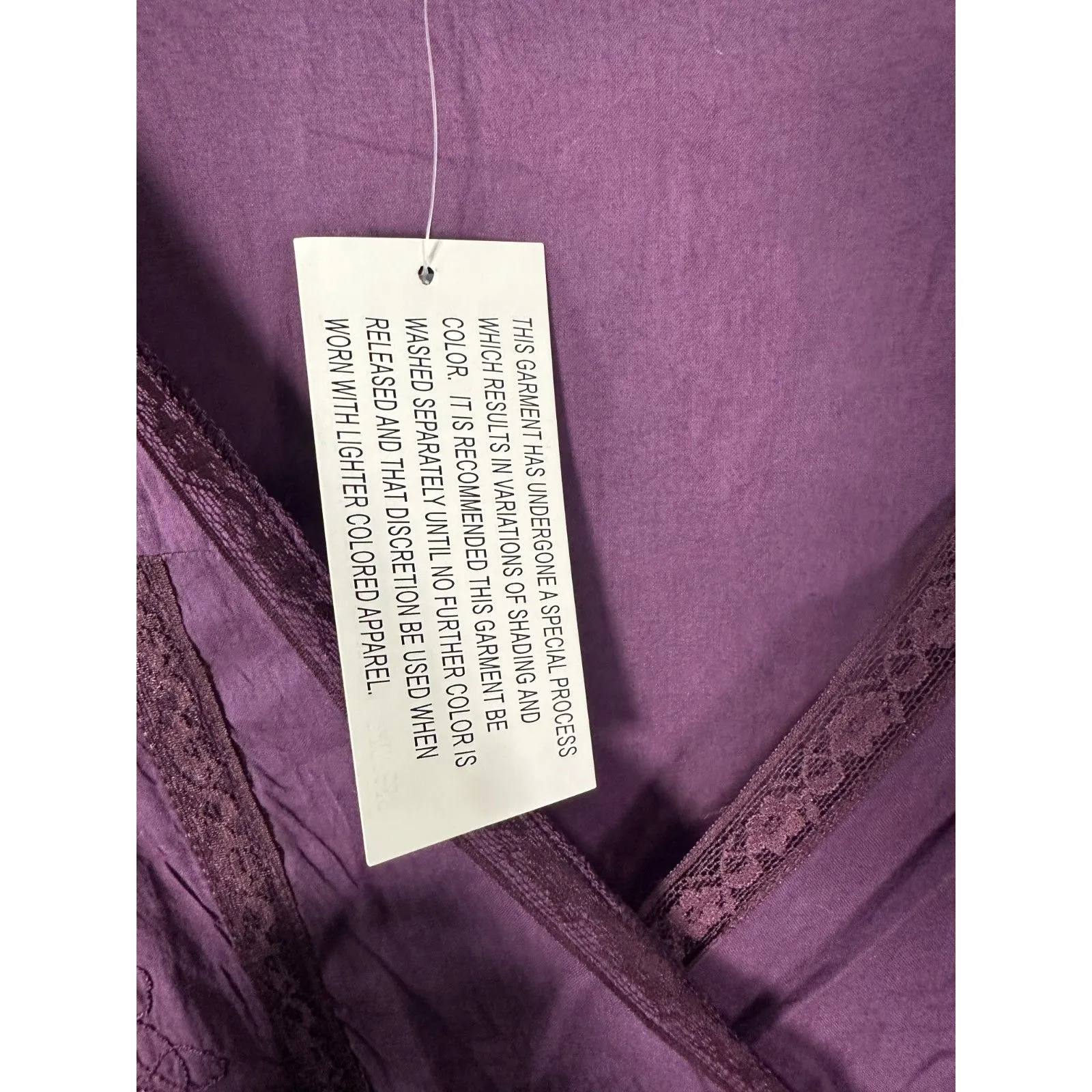 Indigo Thread Co. Purple Lace Fairy Ethereal Long Sleeve Mini Dress Medium NEW - Image 5