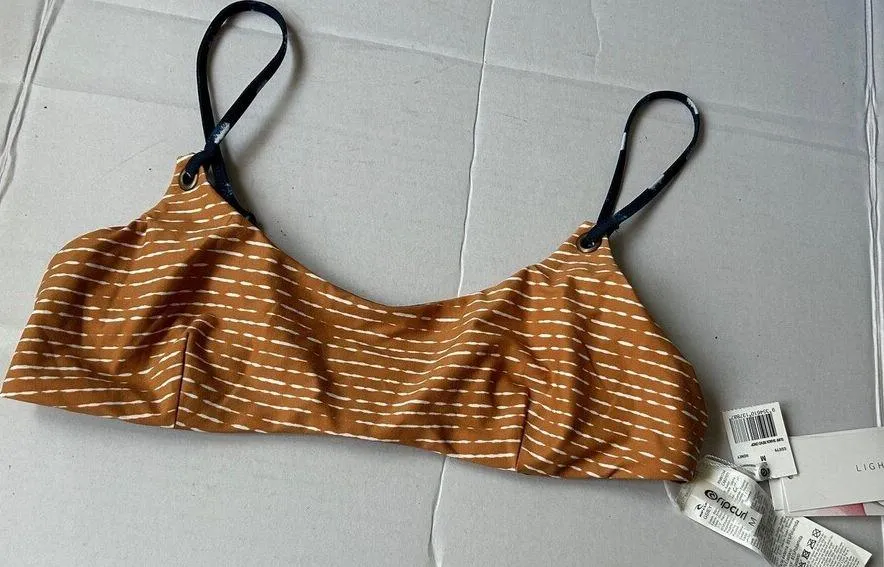 RIP CURL SURF SHACK REVO CROP REVERSIBLE BIKINI TOP SIZE M - Image 7