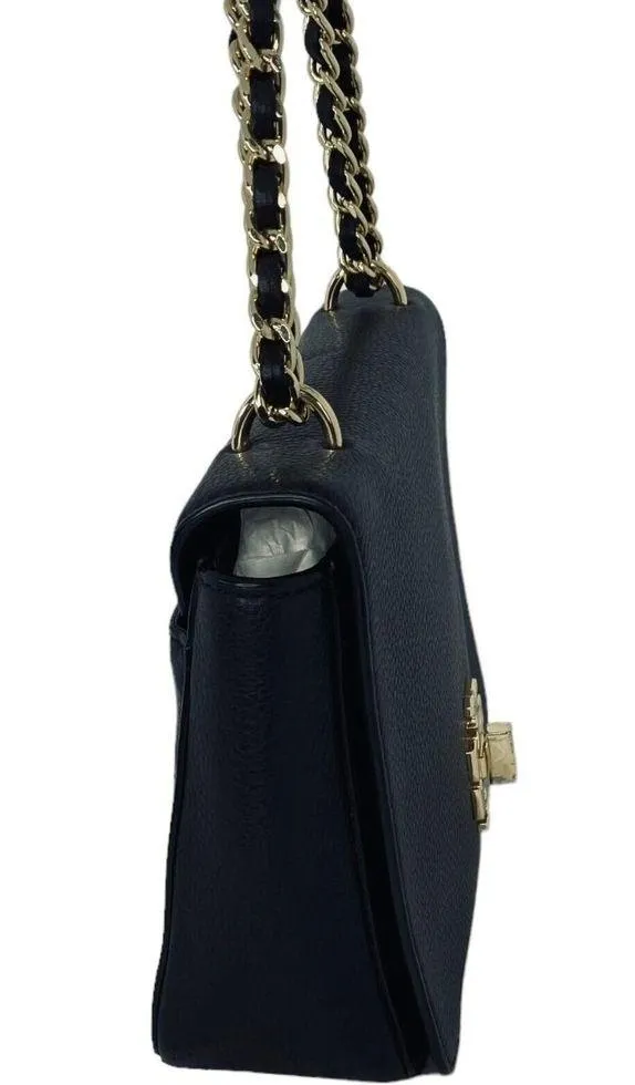 TORY BURCH Mercer Adjustable Shoulder Bag Black Pebbled Leather Gold Hardware - Image 7