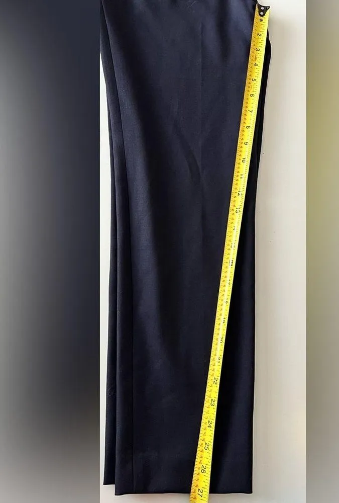 Tory Burch Marina Wool Tapered Ankle Trousers in Navy Blue 2 - Image 8