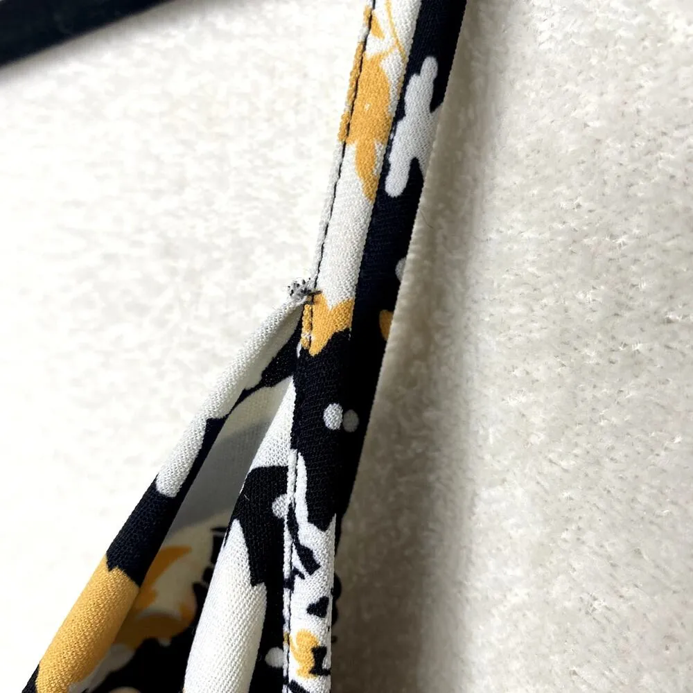 Lulus I Wanna Be Yours Floral Sleeveless Mini Slip Dress XL Black Cowl Neck - Image 6