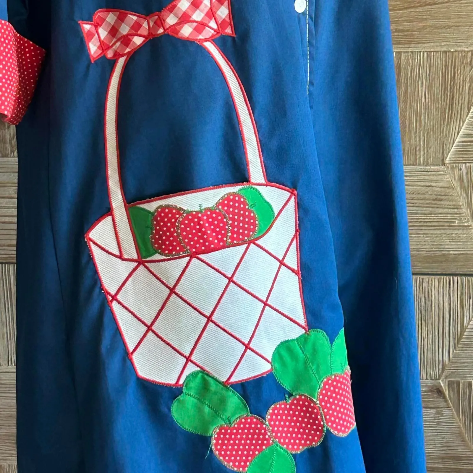 Vintage Models Coat Size M/L Navy Blue Button Down Cottagecore - Image 3