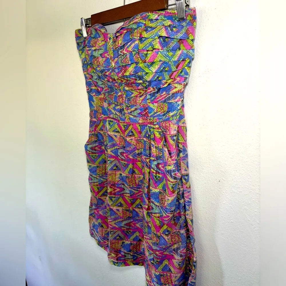 Charlie Jade‎ Anthropologie Small Ginger Dress Multicolored Silk Blend Pockets - Image 6