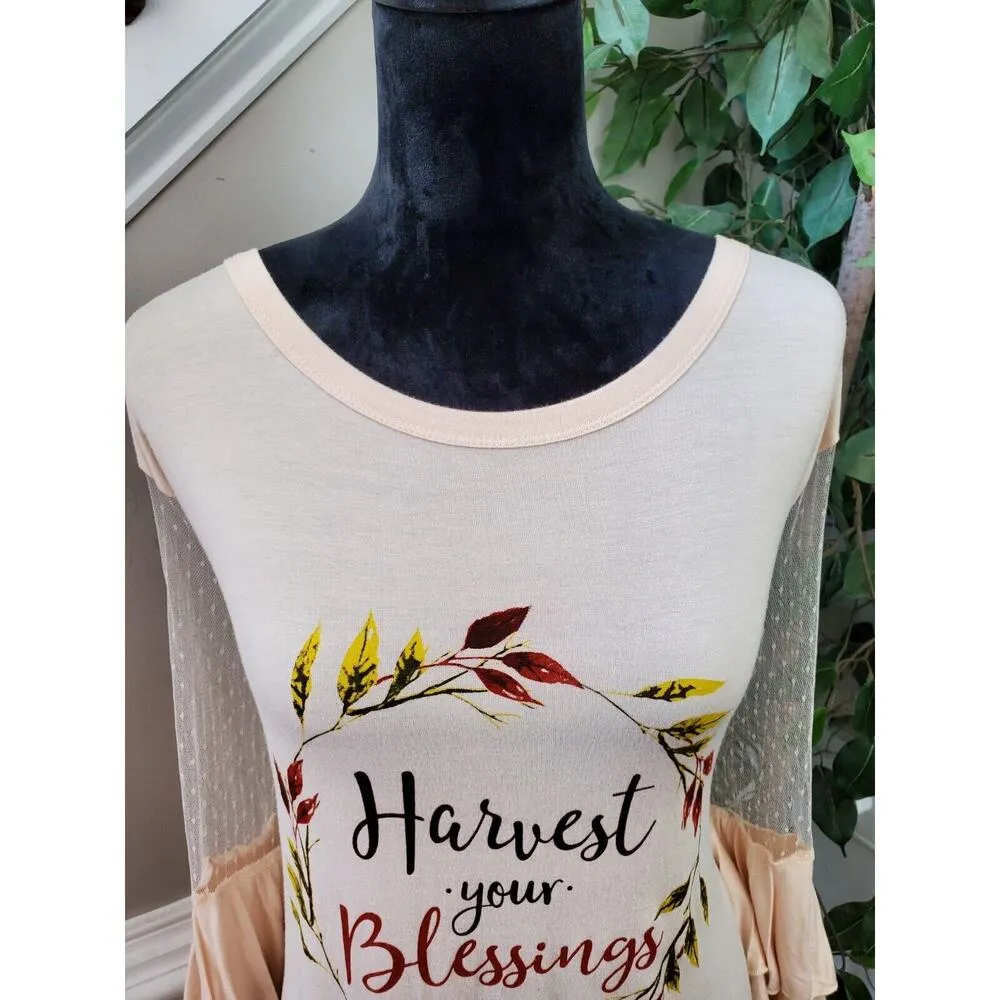 Southern Grace Women's Beige Long Sleeve Round Neck Pullover Top Blouse Size 2XL - Image 3