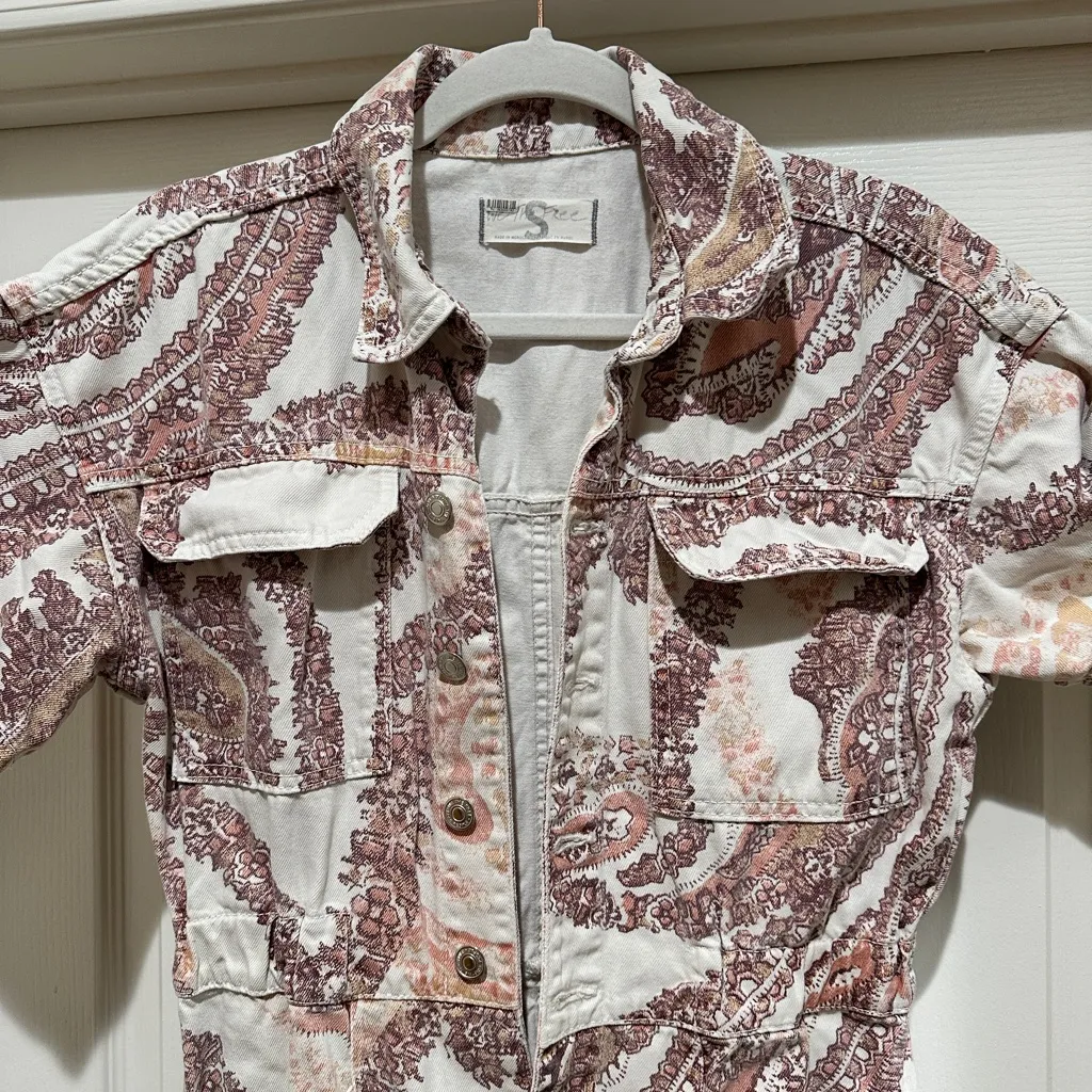 Free people We The Free Marci Printed Paisley Coverall Jumpsuit - Image 8