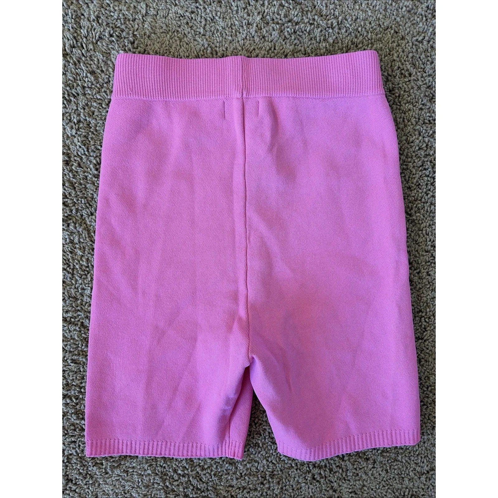 Year of Ours Knits Pink‎ Ribbed Waist Hem Activewear Biker Shorts Womens Small Pink - Image 5
