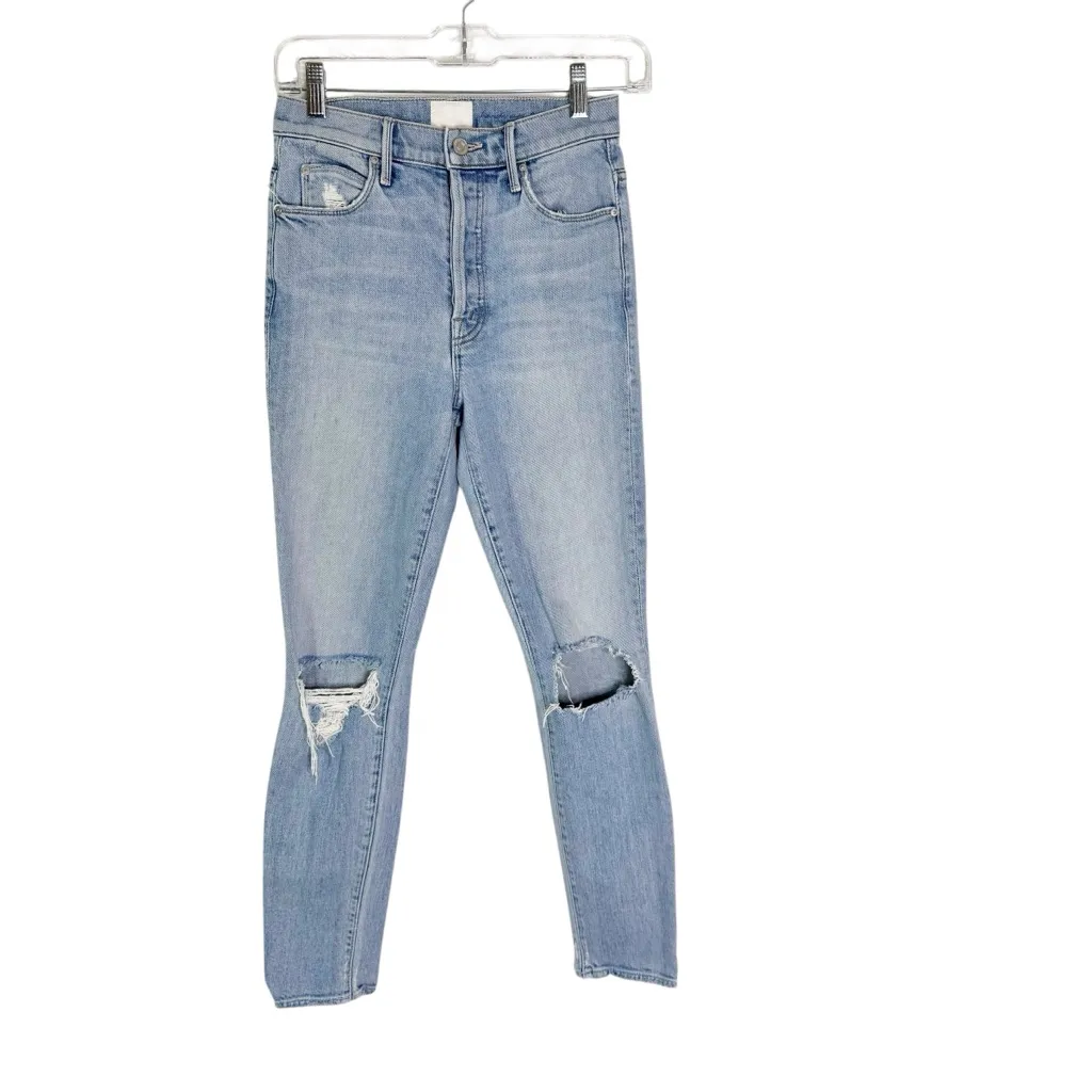 MOTHER Denim x Miranda Kerr Easy Does It Jeans High Rise Light Wash Wash Size 24 Blue - Image 4