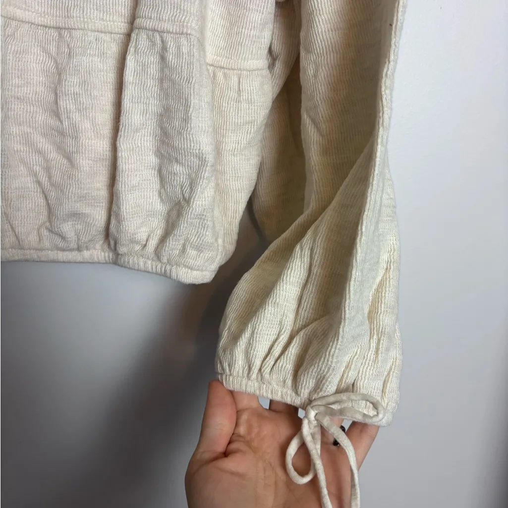 Aerie  Ivory White Endless Summer Cropped Sweatshirt - Image 8