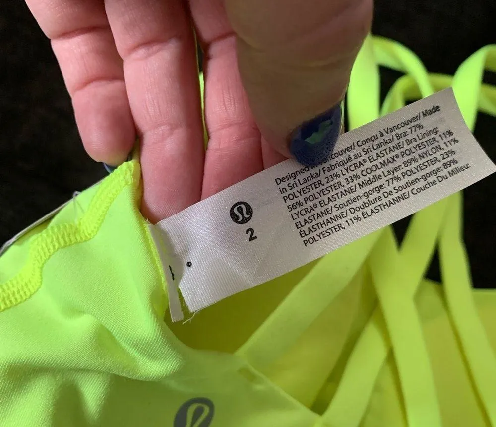 NWT neon green Lululemon energy sports bra size 2 - Image 4