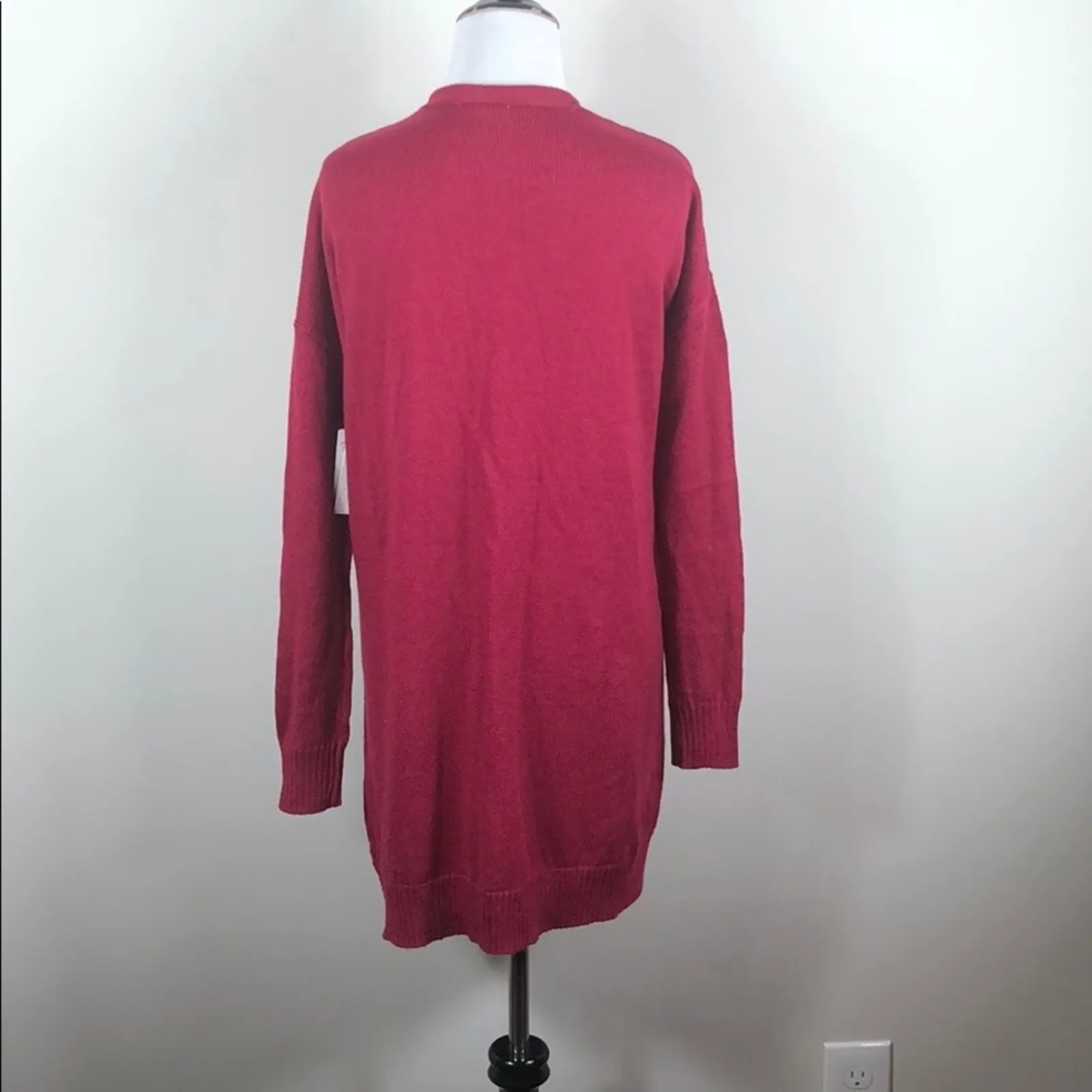 Abound Red Cardigan Open Front - Image 6