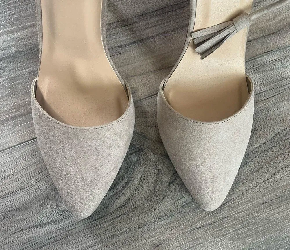 JustFab Strappy Nude Pumps Womens 9 - Image 4
